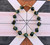 14k Gold Black & Lime green Dice bracelet #4