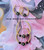 14k gold ANY SIZE black stardust earrings