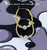 14k gold ANY SIZE April stardust hoop earring.