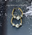 14k gold ANY SIZE White dice hoop earrings