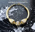 14k All gold teardrop thick bangle #2