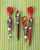 4PC HK XMAS BADGE PEN KEYCHAIN SET #2