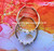 14k gold CLEAR 2XL bangle hoop earrings #1