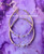 14k gold CLEAR 2XL bangle hoop earrings #1