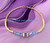 14k gold March beadcap medium bangle