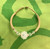 14k gold clear cluster medium bangle #1