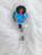 Black Nurse CNA planar badge reel