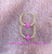 14k gold Pink ANY SIZE dice hoop earrings kids