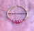 14k gold Pink Medium oval stardust bangle #3