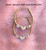 14k gold Large clear side heart earrings