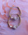 14k gold ANY SIZE pave small heart hoop earringS #1