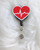 Red Heart EKG  planar badge reel