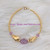 14k gold ANY COLOR Stardust twist teardrop bracelet