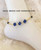 14k gold ROYAL BLUE dice Anklet #3