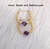 14k gold XS purple dice earrings kids #2