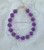 14k Gold Purple Dice bracelet #7B