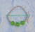 14k gold LIME GREEN dice MEDIUM bangle #1