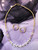 14k gold 2PC LAVENDER BUTTERFLY Name set #3E