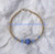 14k gold BLUE STRIPE pave bracelet