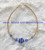 14k gold BLUE STRIPE pave bracelet