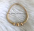 14k All gold ball thick bangle #2