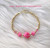 14k gold Pink dice bracelet kids #4A