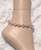 14k gold light pink dice anklet