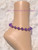 14k gold purple dice anklet