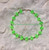 14k gold Neon green dice anklet