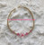 14k gold PINK heart bracelet