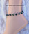 14k gold BLACK & GREEN dice anklet #1