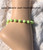 14k gold NEON GREEN dice anklet #6B