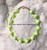 14k gold NEON GREEN dice anklet #6B