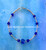 14k gold BLUE heart bracelet #1