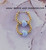 Copy of 14k gold SMALL BLUE heart earrings KIDS