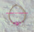 14k gold pink glitter dice bracelet #1