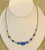 14k gold filled blue floral necklace