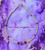14k gold fuchsia butterfly Anklet #1a
