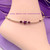 14k gold February heart Anklet #1