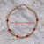 14k gold JULY birthstone Anklet #3A