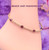 14k gold FEBRUARY birthstone Anklet #3A
