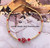 14k gold July stardust heart Anklet #1A