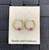 14k gold XS October pink hoop earrings