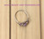 14k gold 3 STONE JUNE crystal ring #3A