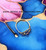 14k gold 3 STONE JUNE crystal ring #3A