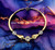 14k gold CLEAR stardust TWIST medium bangle #1