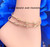 14k All gold 2PC BARREL TWIST STACK Anklet #1