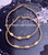 14k All gold 2PC BARREL TWIST STACK Anklet #1