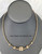14k gold  All gold corrugated ball necklace #1