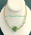 14k gold filled Green pave heart necklace